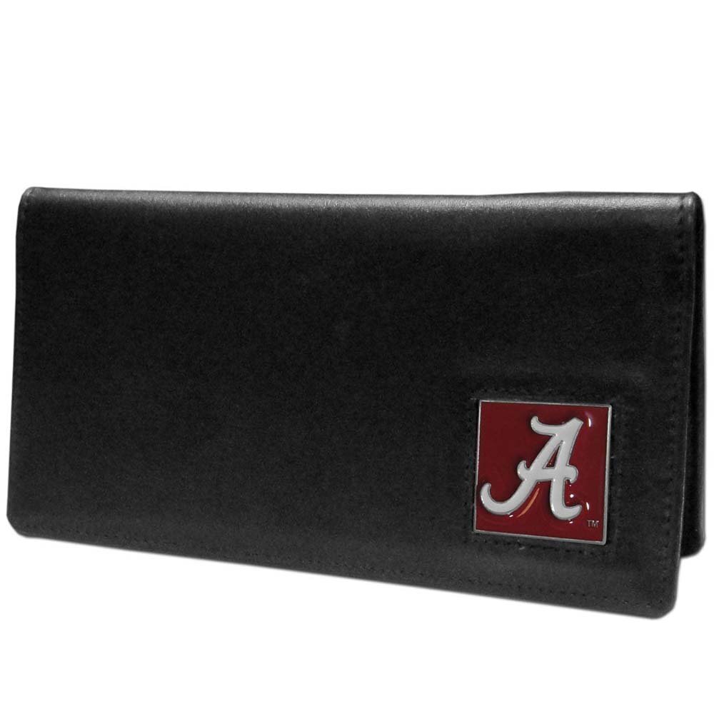 4256 NCAA Siskiyou Sports Fan Shop Alabama Crimson Tide Leather Checkbook